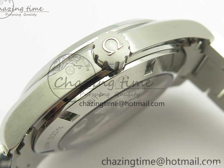 0418 Aqua Terra 150M SS VSF 1:1 Best Edition Blue Wave Textured Dial YG Hand on SS Bracelet A8500 Super Clone Sporty 8026